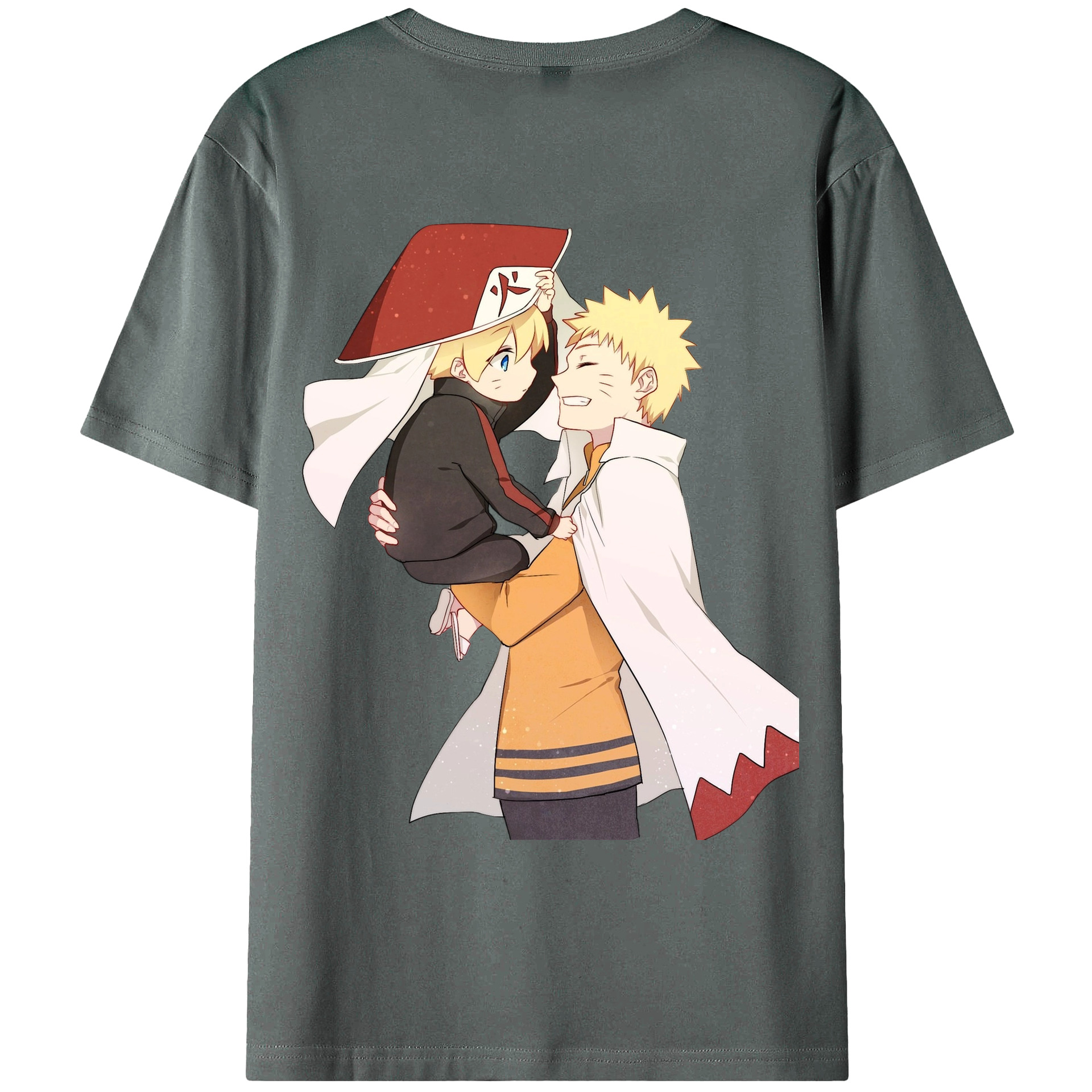 （画像用） NARUTO -ナルト- うずまき ナルト Uzumaki Naruto 綿100％ メンズ半袖Tシャツ（バックプリント） 通気性